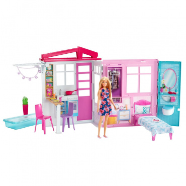 FXG55 Игровой набор Barbie Раскладной домик с куклой