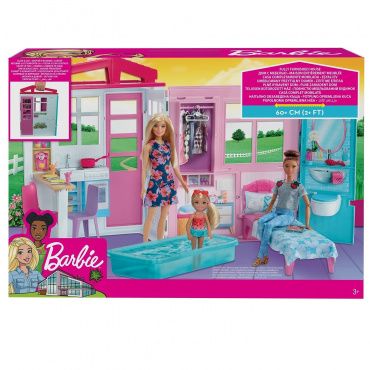 FXG54 Игровой набор Barbie Переносной кукольный дом