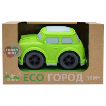 FT0304318-1 Игрушка. Эко-машинка 15 см, зеленая, Funky Toys