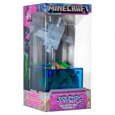 TM09205 Игрушка Фигурка Minecraft Adventure figures серия 4 Dolphin and Turtle 10см Jinx