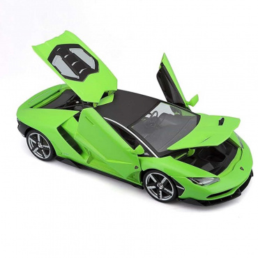 31386 Машинка die-cast Lamborghini Centenario, 1:18, светло-зелёная, открывающиеся двери