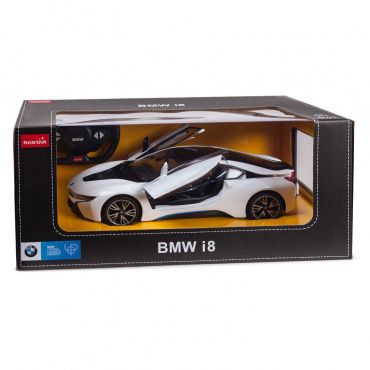 71010 Игрушка транспортная 'Автомобиль на р/у 'BMW i8' 1:14 (вручную открывающиеся двери) в асс