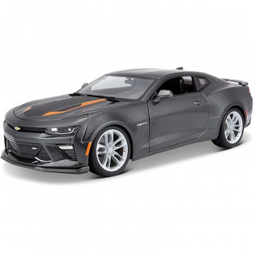 31385 Машинка die-cast 2017 Chevrolet Camaro 50th Anniversary, 1:18, тёмно-серая, открывающиеся двер