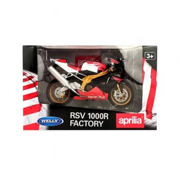 62808F Игрушка Мотоцикл 1:10 Aprilia RSV 1000 R Factory, красный