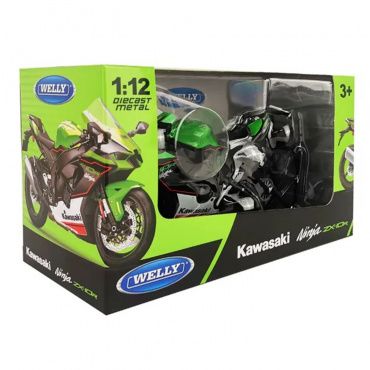 62204G Игрушка Мотоцикл 1:12 Kawasaki Ninja ZX-10R, зеленый