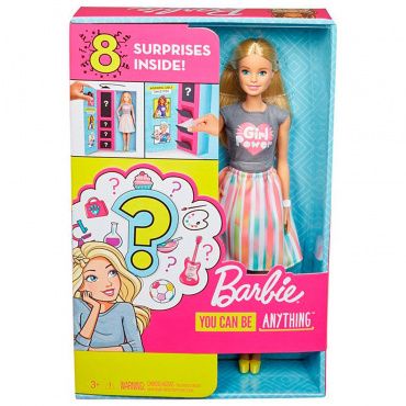 GFX84 Игровой набор с куклой Barbie серия "Кем быть?" Сюрприз