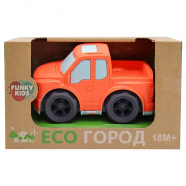 FT0304320-1 Игрушка. Эко-машинка 15 см, красная, Funky Toys