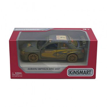 KT5328WY Игрушка.Модель автомобиля инерц.'Subaru Impreza WRC 2007 (Muddy)" 1/36