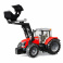 03047 Игрушка из пластмассы Трактор Massey Ferguson 7600 с погрузчиком