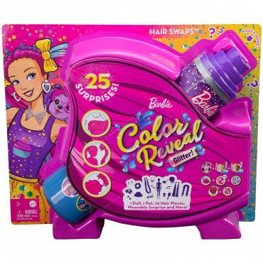 HBG39 Кукла-сюрприз Barbie Color Reveal Блеск с аксессуарами