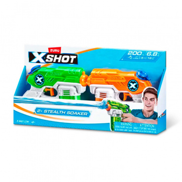 1227 Игрушка водный бластер ZURU X-Shot Water 2 шт. «Стелс Сокер Дабл»