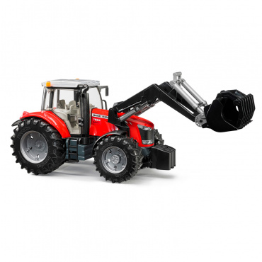 03047 Игрушка из пластмассы Трактор Massey Ferguson 7600 с погрузчиком