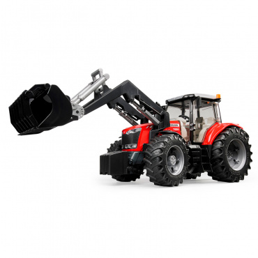 03047 Игрушка из пластмассы Трактор Massey Ferguson 7600 с погрузчиком