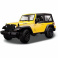 31676 Машинка die-cast 2014 Jeep Wrangler, 1:18,  жёлтая, открывающиеся двери