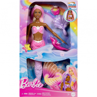 HRP98 Игрушка Кукла Barbie русалка Brooklyn, меняющая цвет