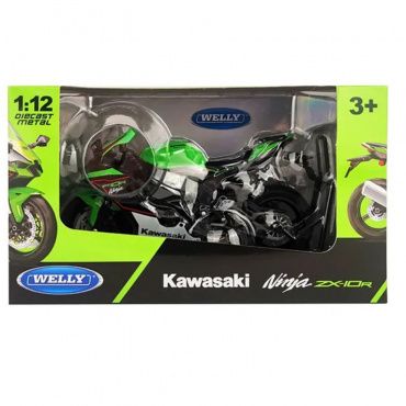 62204G Игрушка Мотоцикл 1:12 Kawasaki Ninja ZX-10R, зеленый