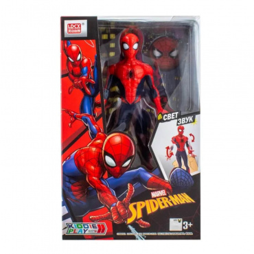 MW9556 Фигурка Marvel "Спайдермен" 22 см, со световыми и звуковыми эффектами, KiddiePlay