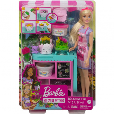 GTN58 Игровой набор с куклой Barbie серия "Кем быть?" Флорист с цветочным магазином