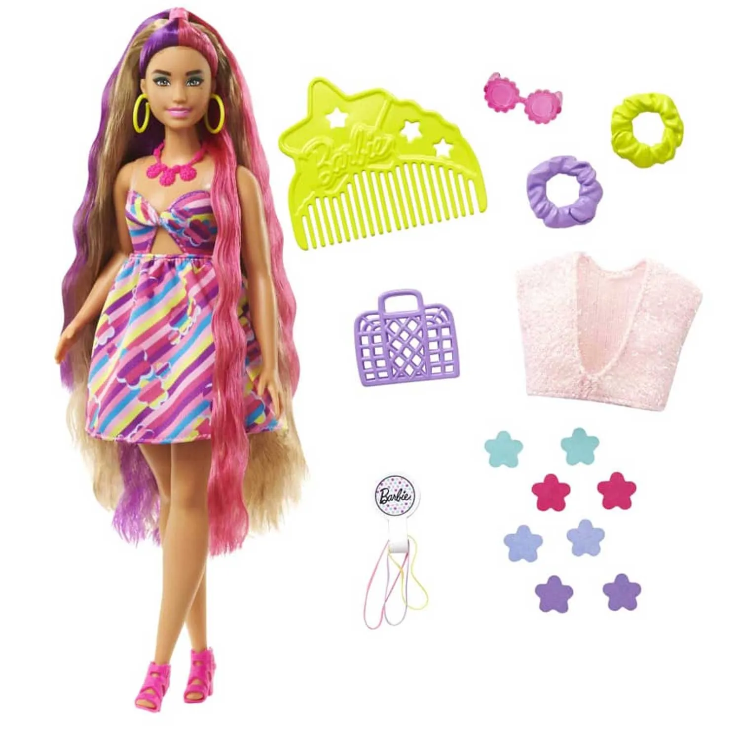 Кукла Barbie в модном наряде с аксессуарами для волос Mattel От 3 лет