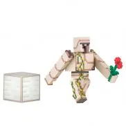 TM16511 Игрушка Фигурка Minecraft Iron Golem Железный голем с аксессуарами пластик 8см Jazwares