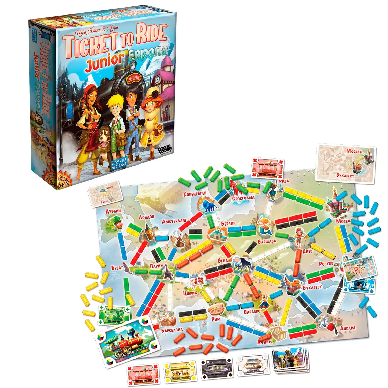 Купить 1867 Настольная игра Ticket to Ride Junior: Европа, в Минске, цена