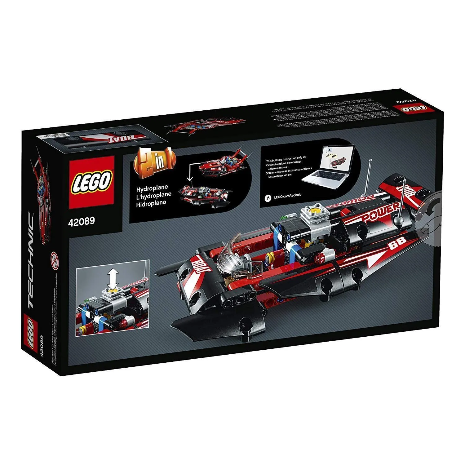 Lego technic hydroplane 42089 instructions online